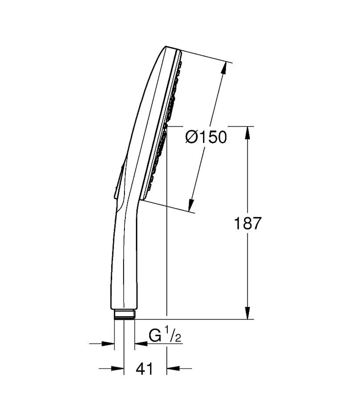Grohe Handdouche Vitalio Smartactive 150Mm Met 3 Stralen Chroom