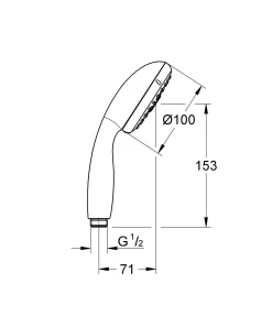 Grohe Handdouche Vitalio Start 100Mm 3 Stralen Chroom