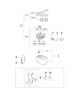 Grohe Hangtoilet Sensia Arena Wit | Met Bidet | Randloos Toiletpot