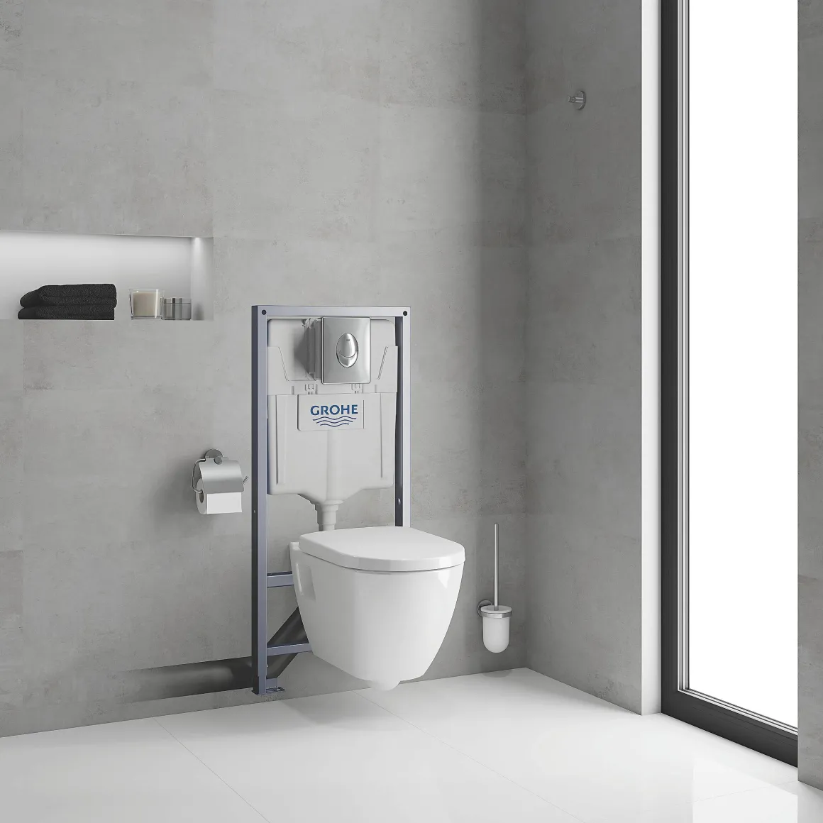 Grohe Inbouwreservoir Set Serel | Soft-Close Toiletzitting | Randloos Toiletpot