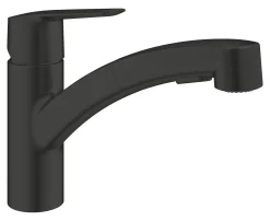 Grohe Keukenmengkraan Start Geintegreerde Uittrekbare Sproeier 2 Straalsoorten Mat Zwart