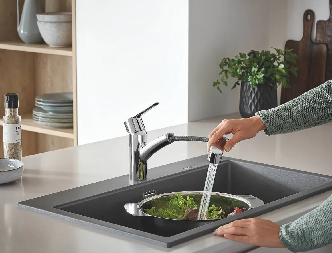 Grohe Quickfix Start Keukenmengkraan Met Uittrekbare Handdouche Chroom