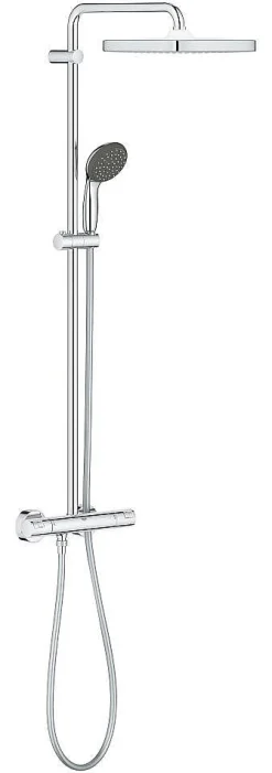 Grohe Regendoucheset Vitalio Start System Cube 250Mm Met Thermostatische Mengkraan Chroom