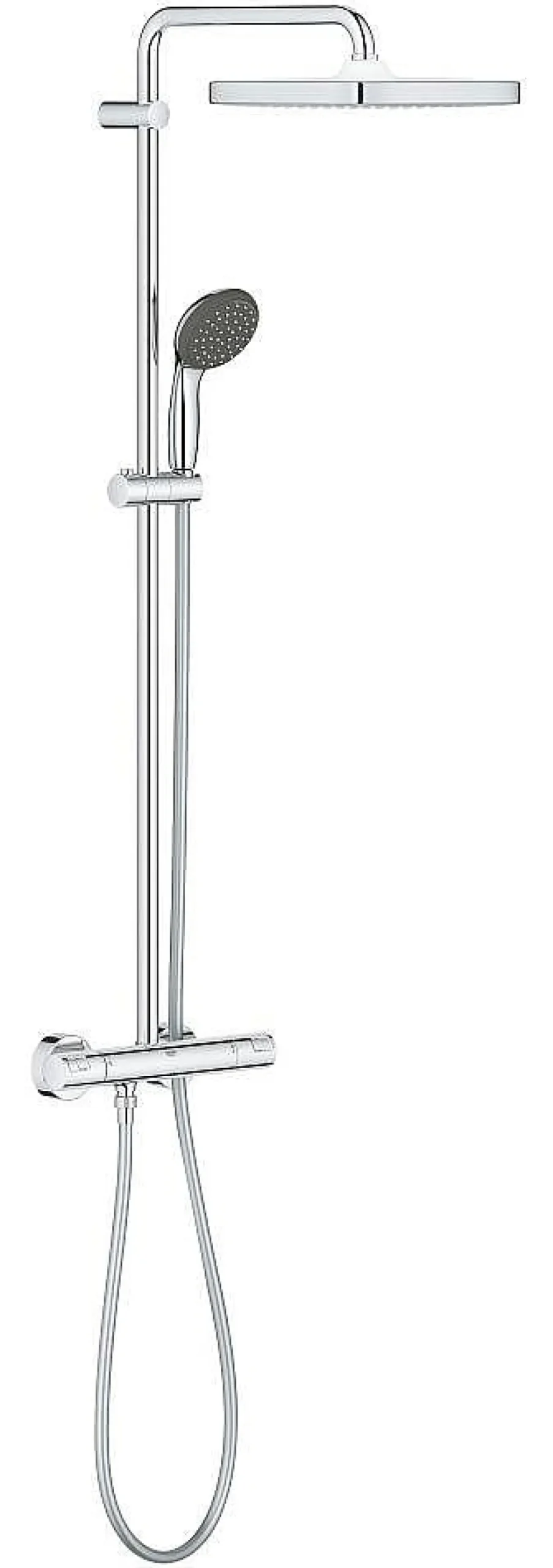 Grohe Regendoucheset Vitalio Start System Cube 250Mm Met Thermostatische Mengkraan Chroom
