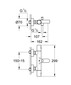 Grohe Thermostatische Badmengkraan Joy Chroom