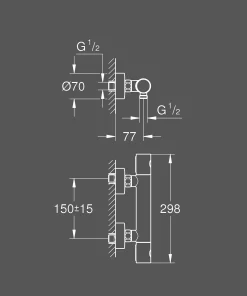 Grohe Thermostatische Douchemengkraan Grohterm 1000 Cosmopolitan M Supersteel