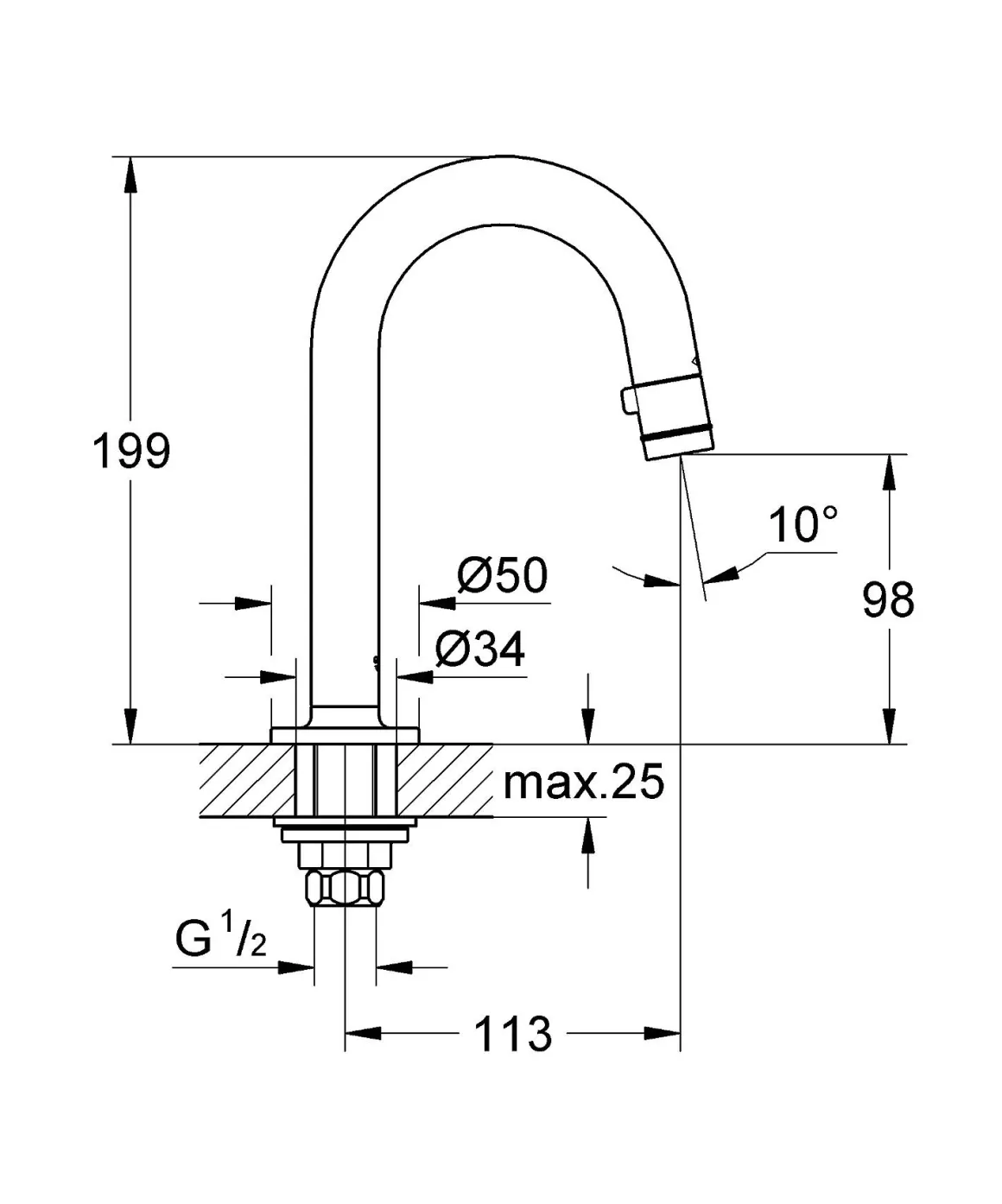 Grohe Toiletkraan Universal Chroom