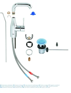 Grohe Wastafelkraan Essence M-Size Chroom Glanzend