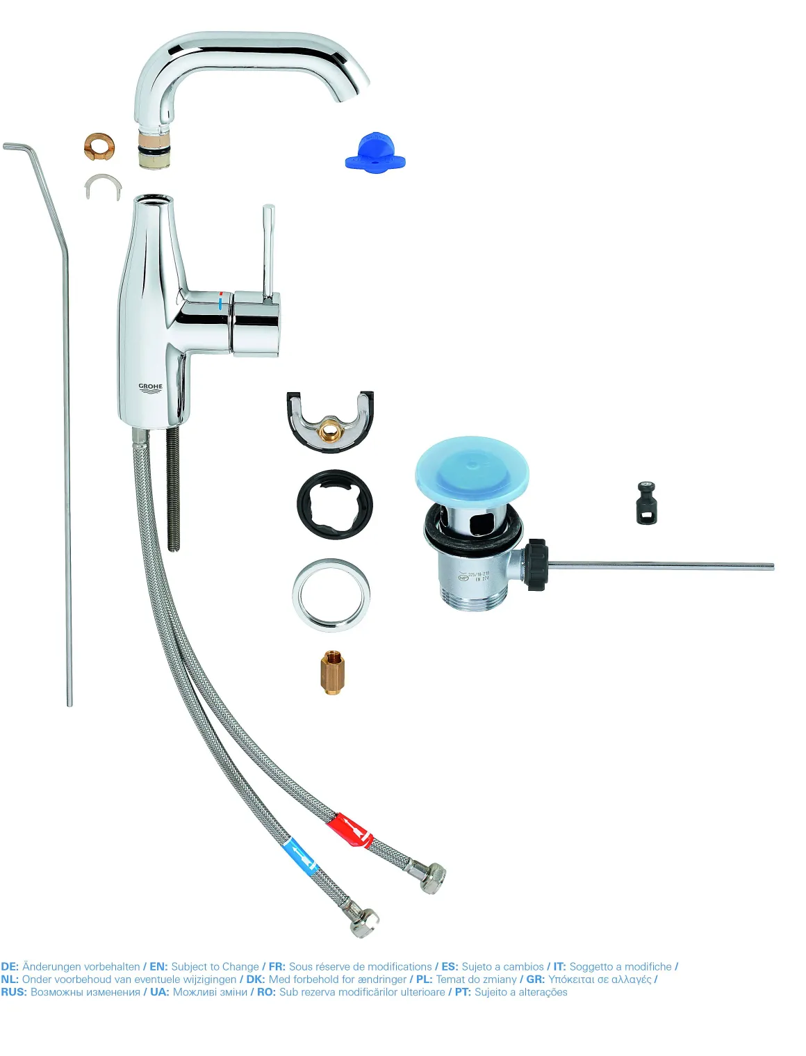 Grohe Wastafelkraan Essence M-Size Chroom Glanzend