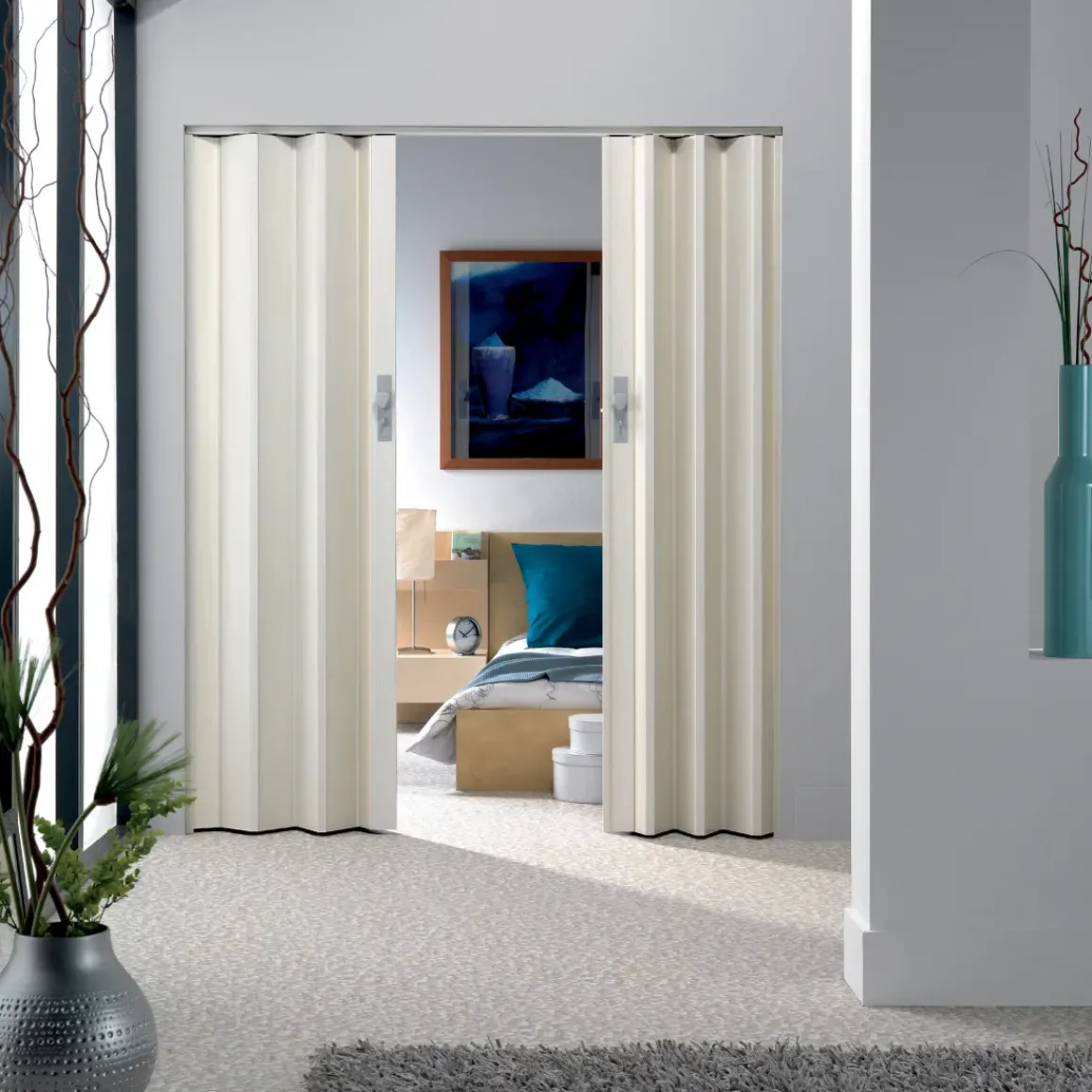 Grosfillex Vouwdeur 'Axia' Pvc Wit 205X84Cm