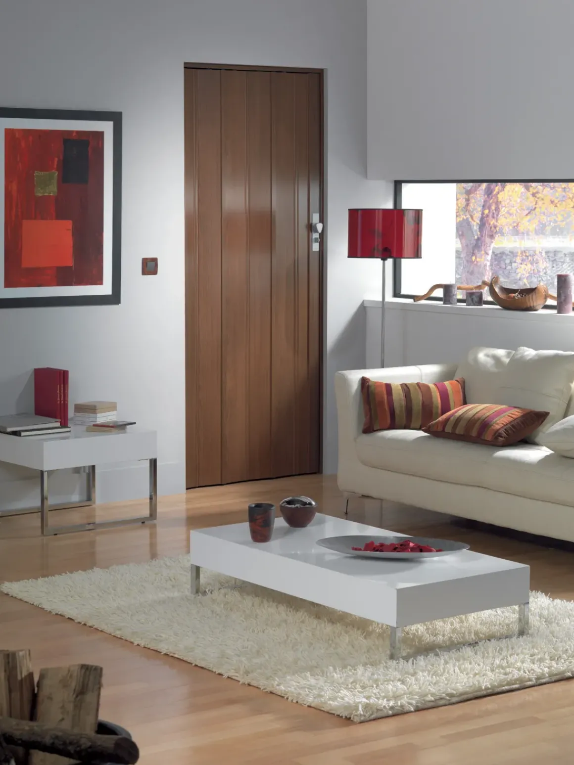 Grosfillex Vouwdeur 'Axia' Pvc Teck 205X84Cm