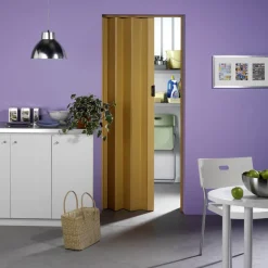 Grosfillex Vouwdeur 'Una' Pvc Licht Hout 205X84Cm