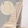 Handystairs Gesloten Kwartslagtrap "Vega80" - Rechts - 280 Cm Hoog - 13 Beuken Treden - Met Leuning