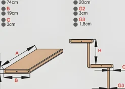 Handystairs Gesloten Kwartslagtrap "Vega80" - Rechts - 280 Cm Hoog - 13 Beuken Treden - Met Leuning