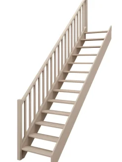 Handystairs Open Rechte Trap "Vega80" - 280 Cm Hoog - 13 Beuken Treden - Met Leuning