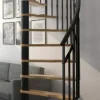 Handystairs Spiltrap "Siena" O 145 Cm - Links Draaiend - 273 Cm Hoog - 12 Beuken Treden - Zwart