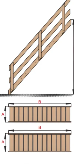 Handystairs Steektrap "Rustic70" - 70Cm Breed - Hoogte 280Cm - 13 Treden Van Beukenhout (30Mm)