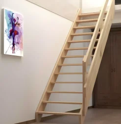 Handystairs Steektrap "Rustic60" - 60Cm Breed - Hoogte 280Cm - 13 Treden Van Grenenhout (30Mm)