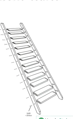 Handystairs Steektrap "Rustic60" - 60Cm Breed - Hoogte 280Cm - 13 Treden Van Grenenhout (30Mm)