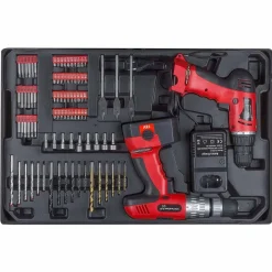 Hanse Werkzeuge® Alu Gereedschapskoffer - 206-Delig - 2 Accuboren
