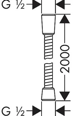 Hansgrohe Doucheslang Sensoflex Rvs 200Cm Chroom