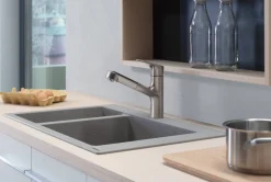 Hansgrohe Keukenmengkraan Focus M43 200 Met Uittrekbare Handdouche Metaal Geborsteld