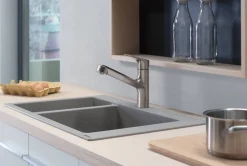 Hansgrohe Keukenmengkraan Focus M43 200 Met Uittrekbare Handdouche Metaal Geborsteld