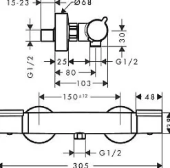 Hansgrohe Thermostatische Douchemengkraan Verostat² Chroom