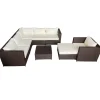 Happy Garden Buitenmeubelsets Cargese - Bruin - Geweven Hars