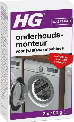 Hg Was- En Vaatwasmachine Reiniger En Ontkalker 200Gr