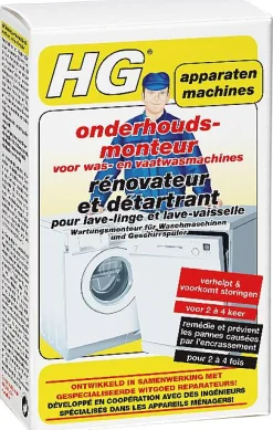 Hg Was- En Vaatwasmachine Reiniger En Ontkalker 200Gr