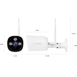 Hombli Slimme Beveiligingscamera Buiten Wifi Full Hd Nachtzicht Wit