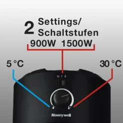 Honeywell Ronde Keramische Verwarming Hce200Be 1500W Zwart