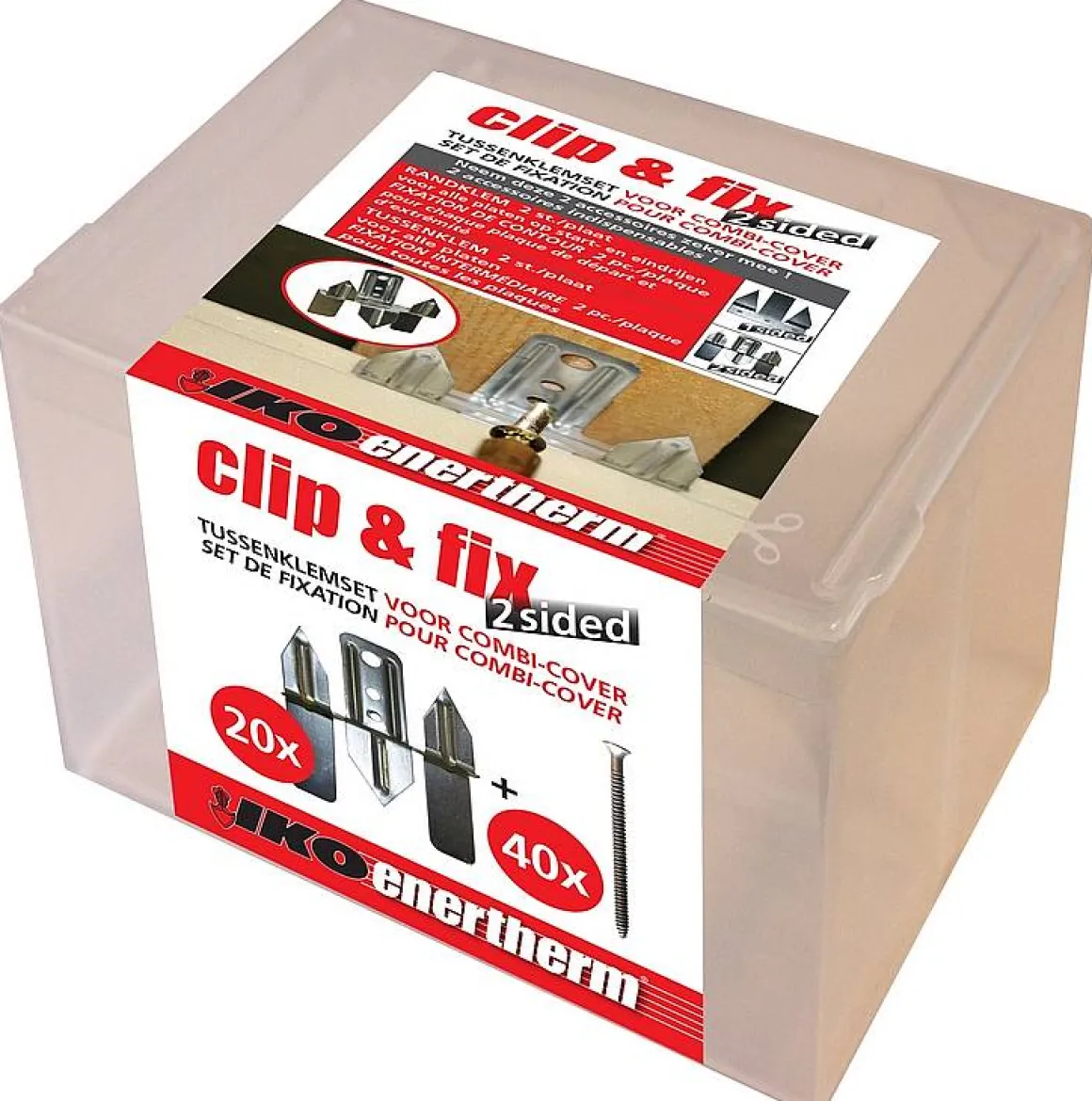 Iko Isolatiebevestigingsset Clip&Fix 2-Zijdig 20 Stuks