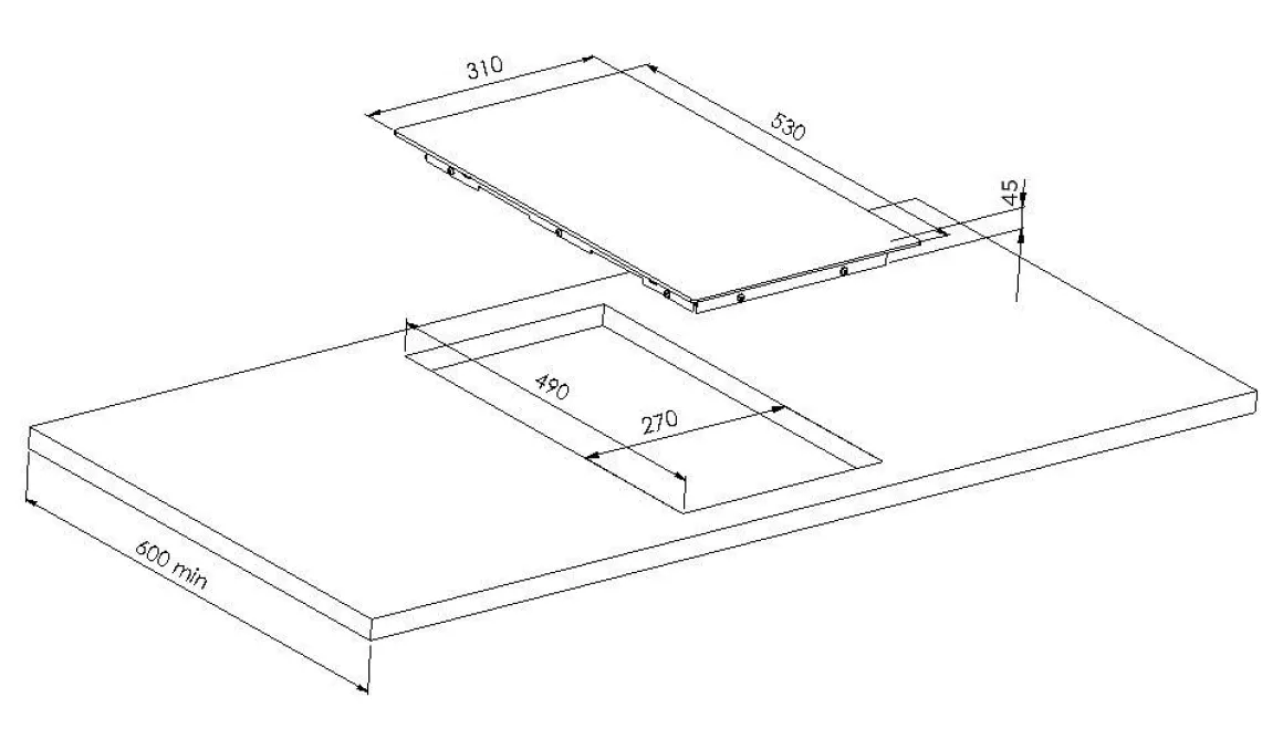 Inductiekookplaat Moderna 140Mm 1200W + 180Mm 1800W