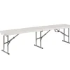 Inklapbare Bank - Kunststof - 183X28X43 Cm - Campingbank