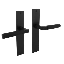 Intersteel Deurklink Bau-Stil Op Plaat 245X45 Mm Blind Matzwart