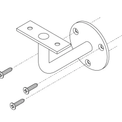 Intersteel Leuninghouder Gebogen Vlak Zadel Rvs Geborsteld