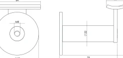 Intersteel Leuninghouder Zwaar Met Hol Zadel Rvs Geborsteld