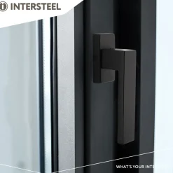 Intersteel Raamkruk Amsterdam Op Rechthoekige Rozet Zwart