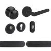Intersteel Veiligheidsbeslag Set Voordeur Skg*** Ronde Rozet Rvs Zwart