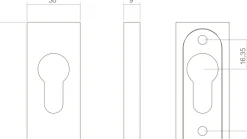 Intersteel Veiligheid-Schuifrozet Rechthoekig 10Mm Rvs Geborsteld