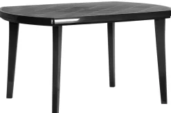 Jardin Tuintafel Elise Ovaal Kunststof Grafiet 137X90Cm
