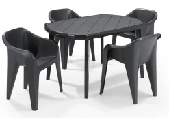 Jardin Tuintafel Elise Ovaal Kunststof Grafiet 137X90Cm