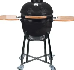Keramisch Barbecue Alleskunner 18 Inch Zwart + Trolley