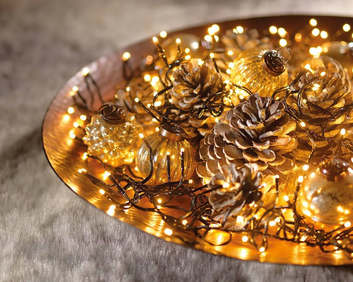 Kerstverlichting (Lumineo) Cluster 936 Led Lampjes Warm Wit 12M