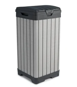 Keter Afvalbak Rockford 124L Grijs 41X41X87,4Cm Buiten