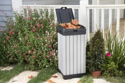 Keter Afvalbak Rockford 124L Grijs 41X41X87,4Cm Buiten