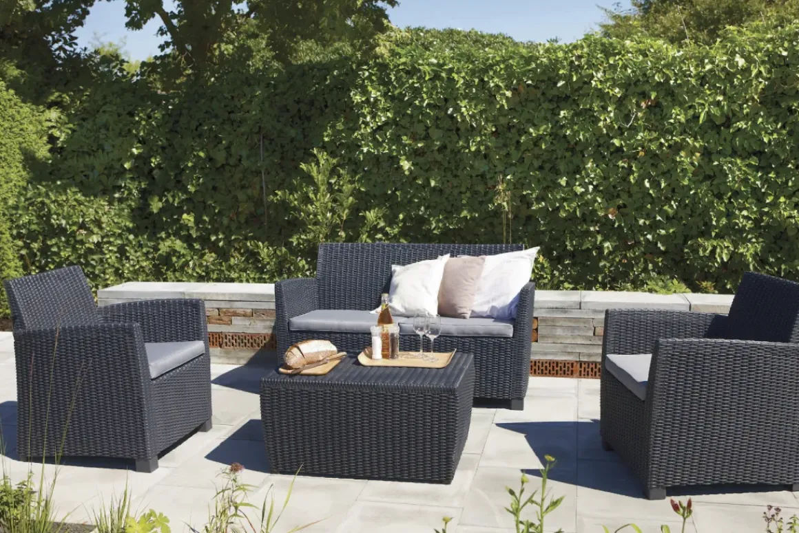 Keter Balkon Loungeset Mia + Opbergbox 4-Delig