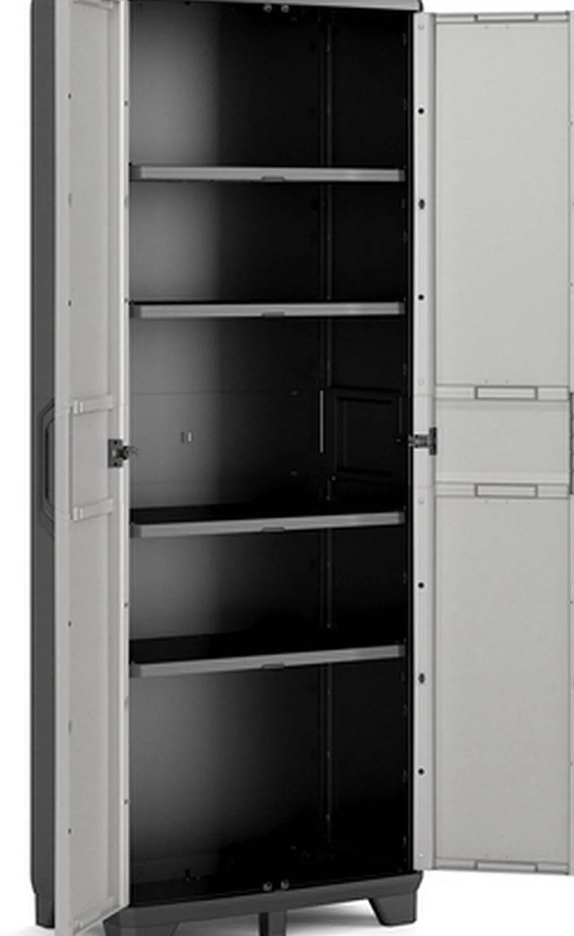 Keter Gear Hoge Opbergkast 39X68X182Cm Zwart/Grijs